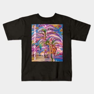 Summer Vibes, colorful Kids T-Shirt